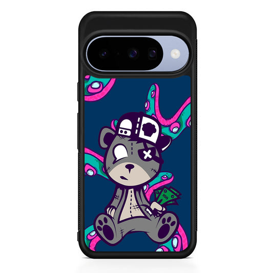 Gangsta Bear Need The Money Google Pixel 10 Case | Google Pixel 10 Rubber Protective Case