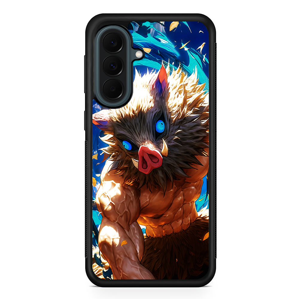 Demon Slayer Inosuke Wild Boar Mask Samsung Galaxy A37 Case | Samsung Galaxy A37 Rubber Phone Case