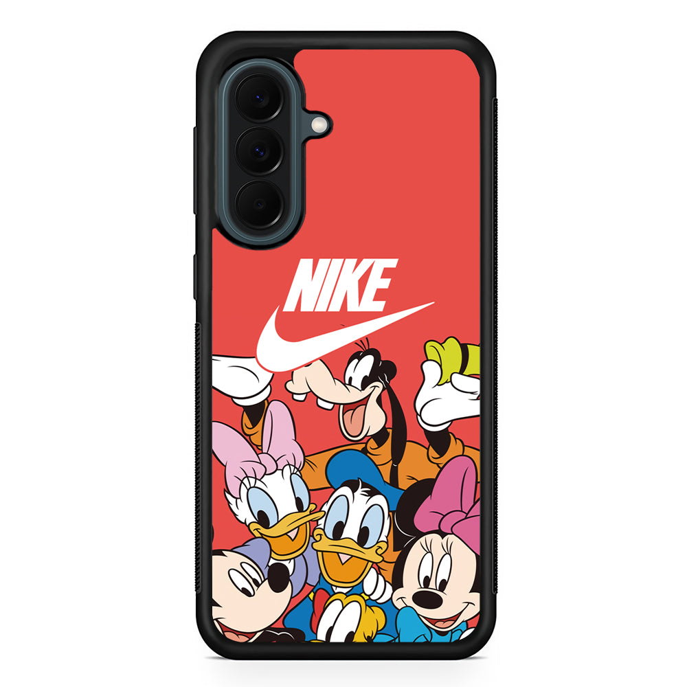 Nike Mickey Family Samsung Galaxy A37 Case | Samsung Galaxy A37 Rubber Phone Case