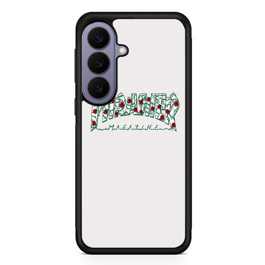 Thrasher White Milk Rose Floral Samsung Galaxy S26 Case | Lightweight Samsung Galaxy S26 Phone Case