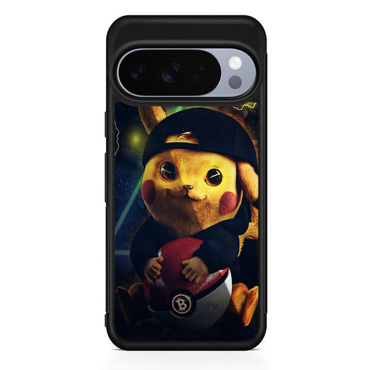 Pikachu With His Pokeball Google Pixel 10 Pro Case | Slim Google Pixel 10 Pro Rubber Case