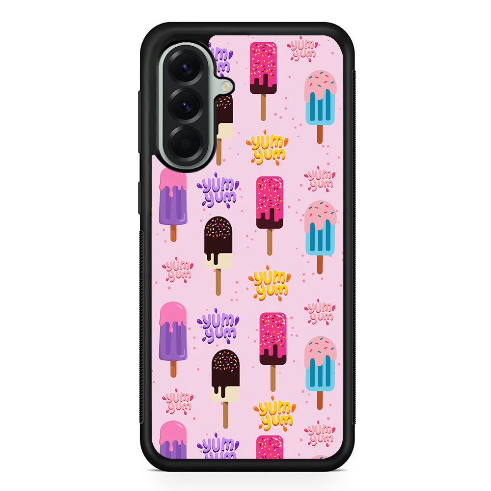 Pink Colourful Cute Ice Cream Samsung Galaxy A56 Case | Samsung Galaxy A56 Protective Rubber Case