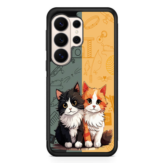 Two Cute Cats Kawai Samsung Galaxy S26 Ultra Case | Slim Protective Case for Samsung Galaxy S26 Ultra