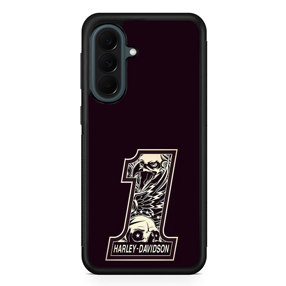 Harley Davidson Number Dark Purple Samsung Galaxy A37 Case | Samsung Galaxy A37 Rubber Phone Case