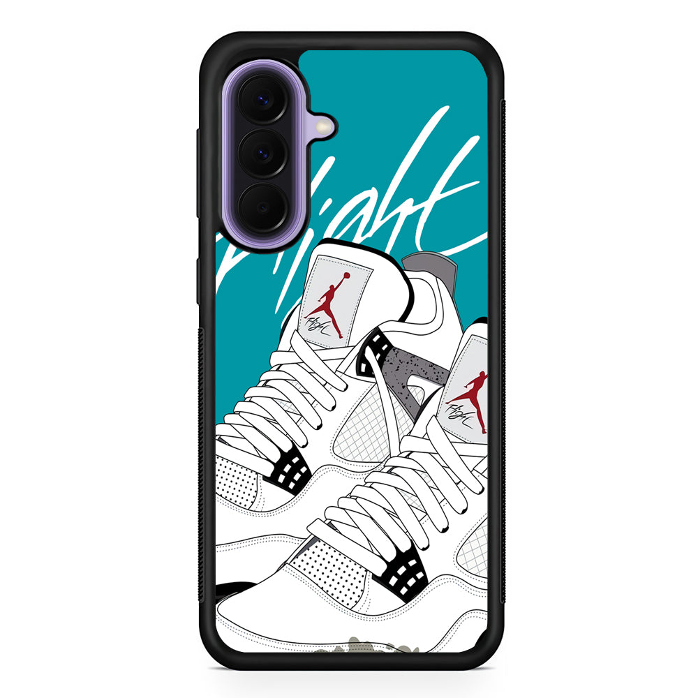 Air Jordan The White Shoes Samsung Galaxy A57 Case | Slim Samsung Galaxy A57 Rubber Case