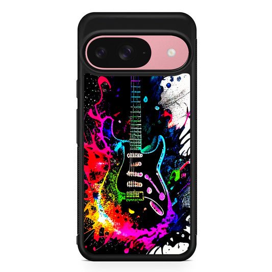 Guitar Art Explosion Google Pixel 9 Case | Google Pixel 9 Protective Rubber Case