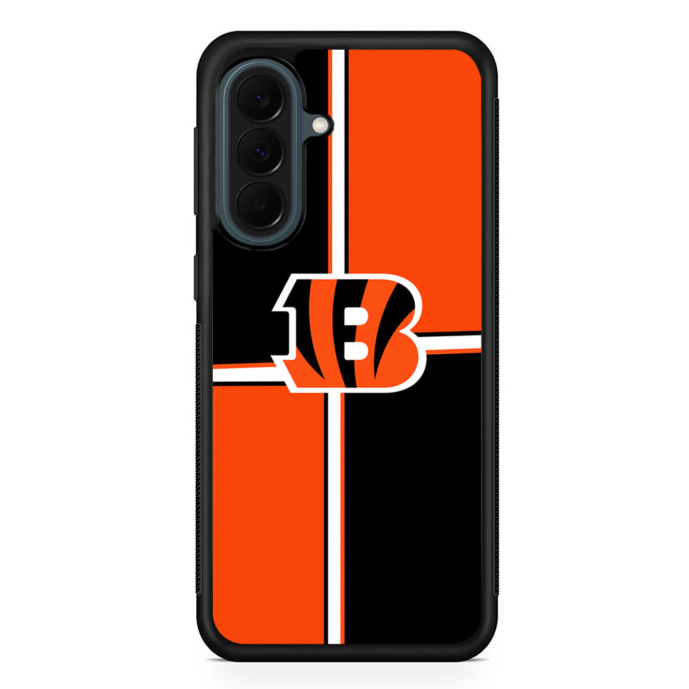 NFL Cincinnati Bengals Logo Samsung Galaxy A37 Case | Samsung Galaxy A37 Rubber Phone Case