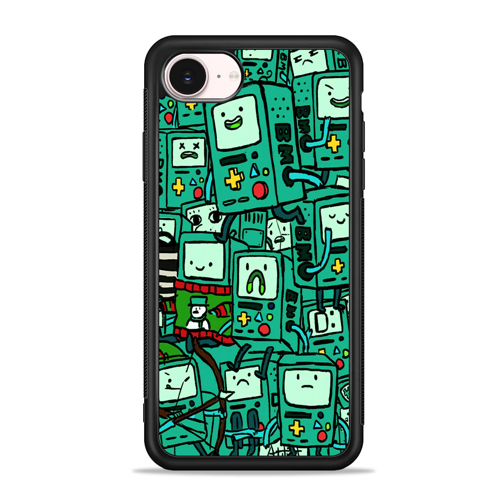 Adventure Time BMO Pattern iPhone 17e Case - Silicone Case