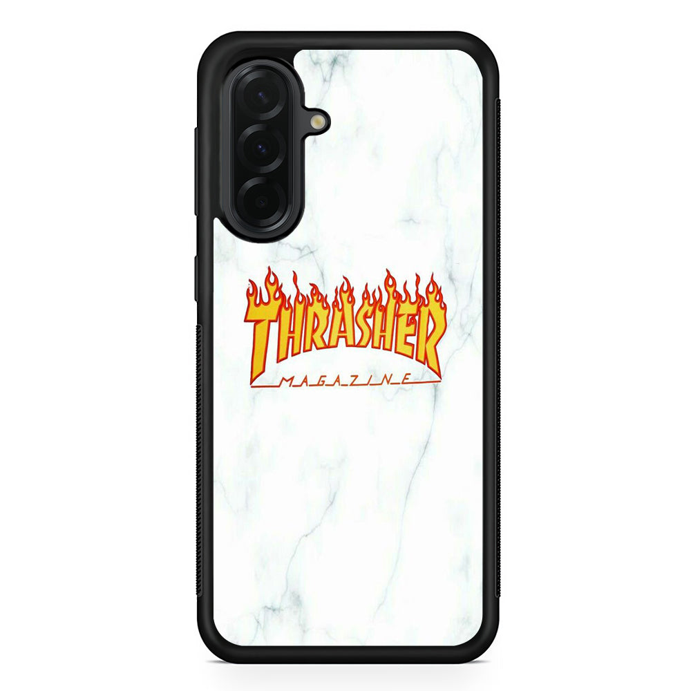 Thrasher White Marble Samsung Galaxy A36 Case | Durable Samsung Galaxy A36 Cover