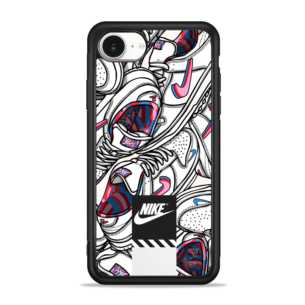 Nike Rainbow in White Cloud iPhone 16e Case - Slim Silicone Case