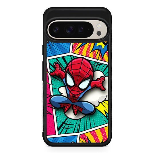 Spiderman Comic Poof Google Pixel 9 Pro Case | Slim Protective Cover