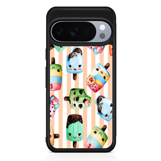 Cute Face Ice Cream Stick Google Pixel 10 Pro Case | Slim Google Pixel 10 Pro Rubber Case