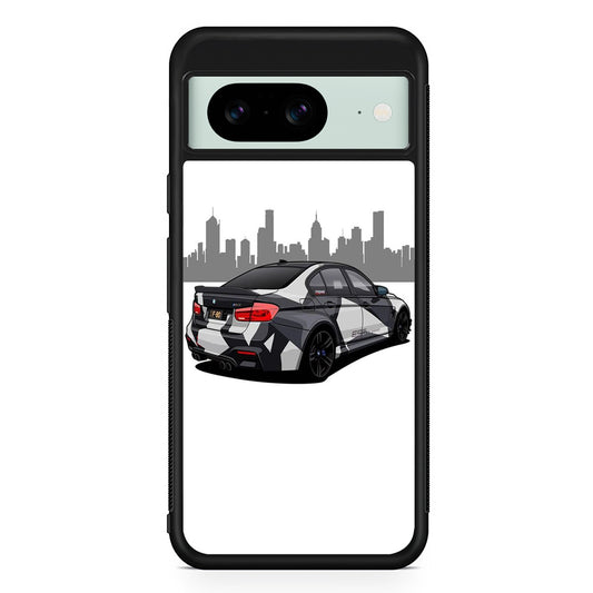 BMW M3 F80 Car White Google Pixel 8 Case | Durable Protective Cover for Google Pixel 8