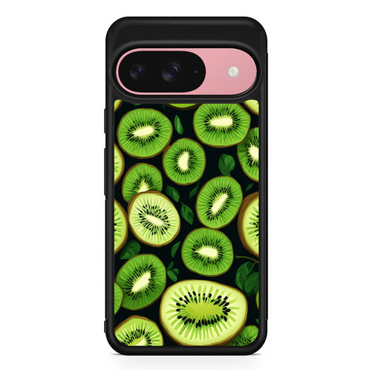 Fresh Organic Kiwi Fruit Google Pixel 9 Case | Google Pixel 9 Protective Rubber Case