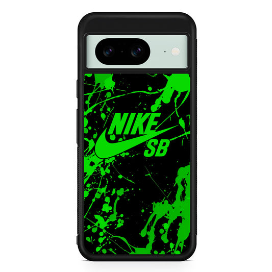 Nike Green Paint Splash Google Pixel 8 Case | Slim Rubber Case for Google Pixel 8
