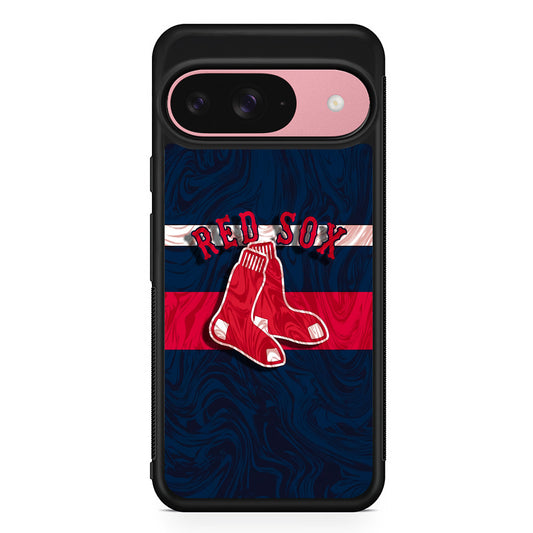 MLB Boston Red Sox Logo Google Pixel 9 Case | Google Pixel 9 Protective Rubber Case