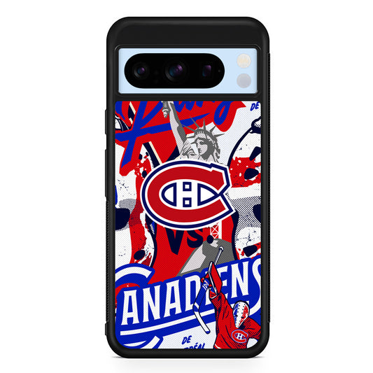 NHL Montreal Canadiens Rangers Google Pixel 8 Pro Case | Slim Rubber Case for Google Pixel 8 Pro