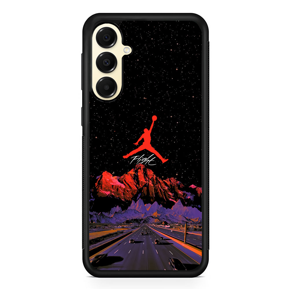 Air Jordan Night Road Landscape Samsung Galaxy A16 Case | Slim Rubber Case for Samsung Galaxy A16