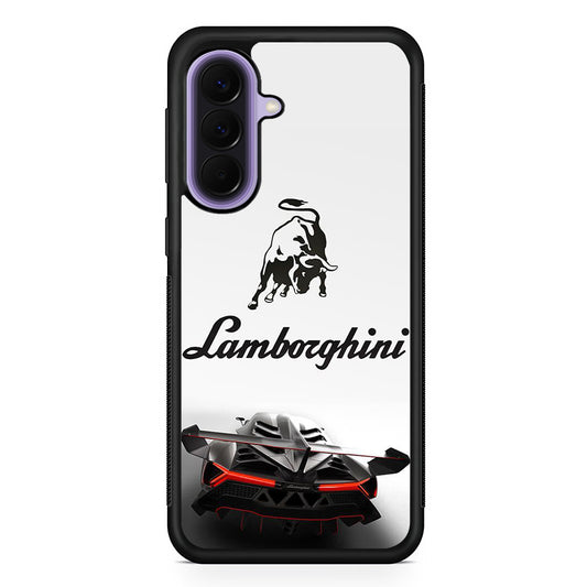 Lamborghini White Logo Car Samsung Galaxy A57 Case | Slim Samsung Galaxy A57 Rubber Case