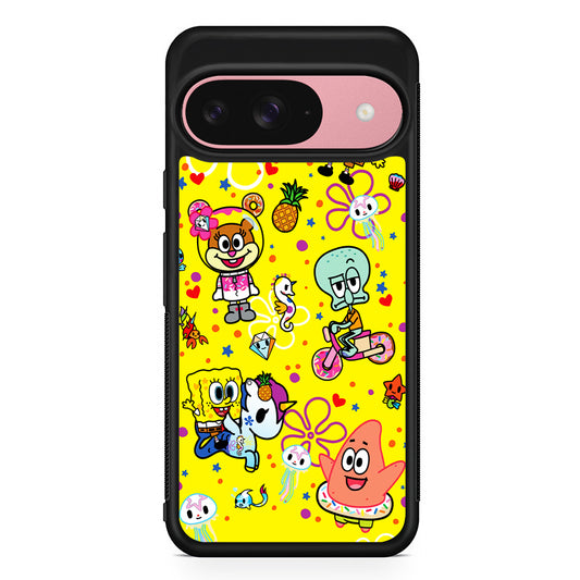 Tokidoki x SpongeBob Squarepants Google Pixel 9 Case | Google Pixel 9 Protective Rubber Case