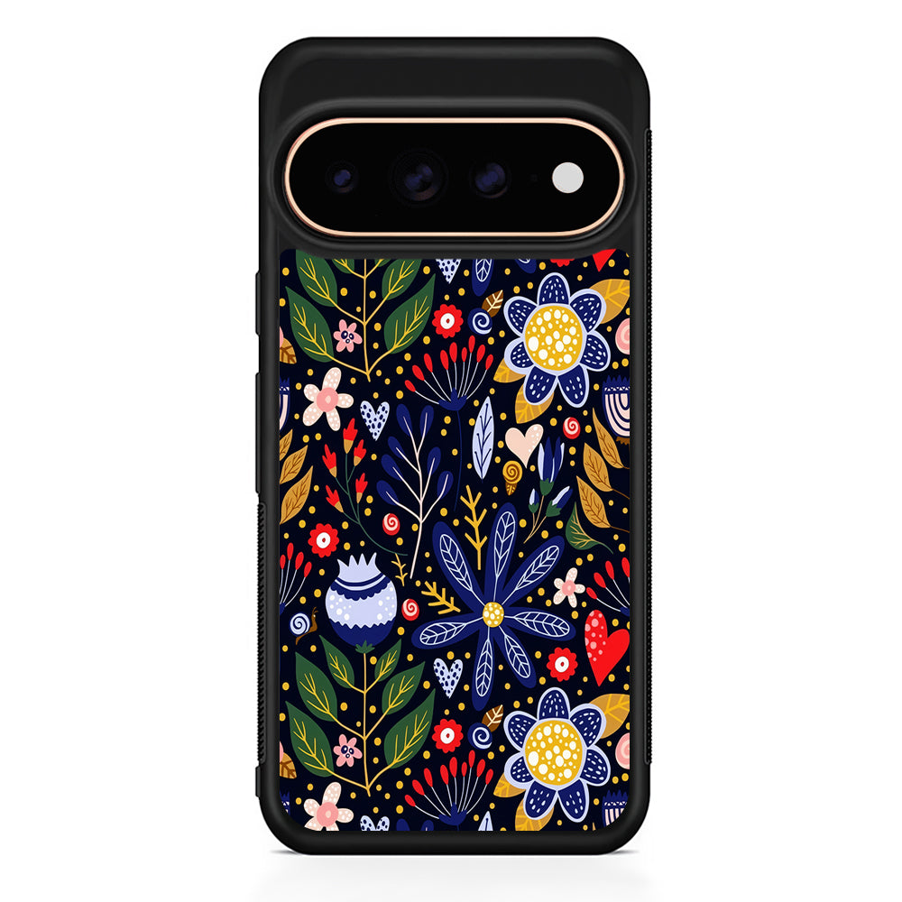 Flowers on a Dark Aesthetic Google Pixel 11 Pro Case - Stylish Protective Phone Case