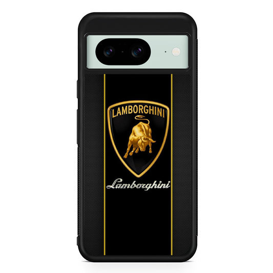 Lamborghini Carbon Stripe Gold Google Pixel 8 Case | Durable Protective Cover for Google Pixel 8
