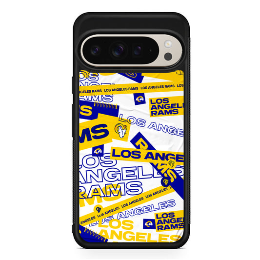 NFL Los Angeles Rams Logo Pattern Google Pixel 9 Pro Case | Slim Protective Cover
