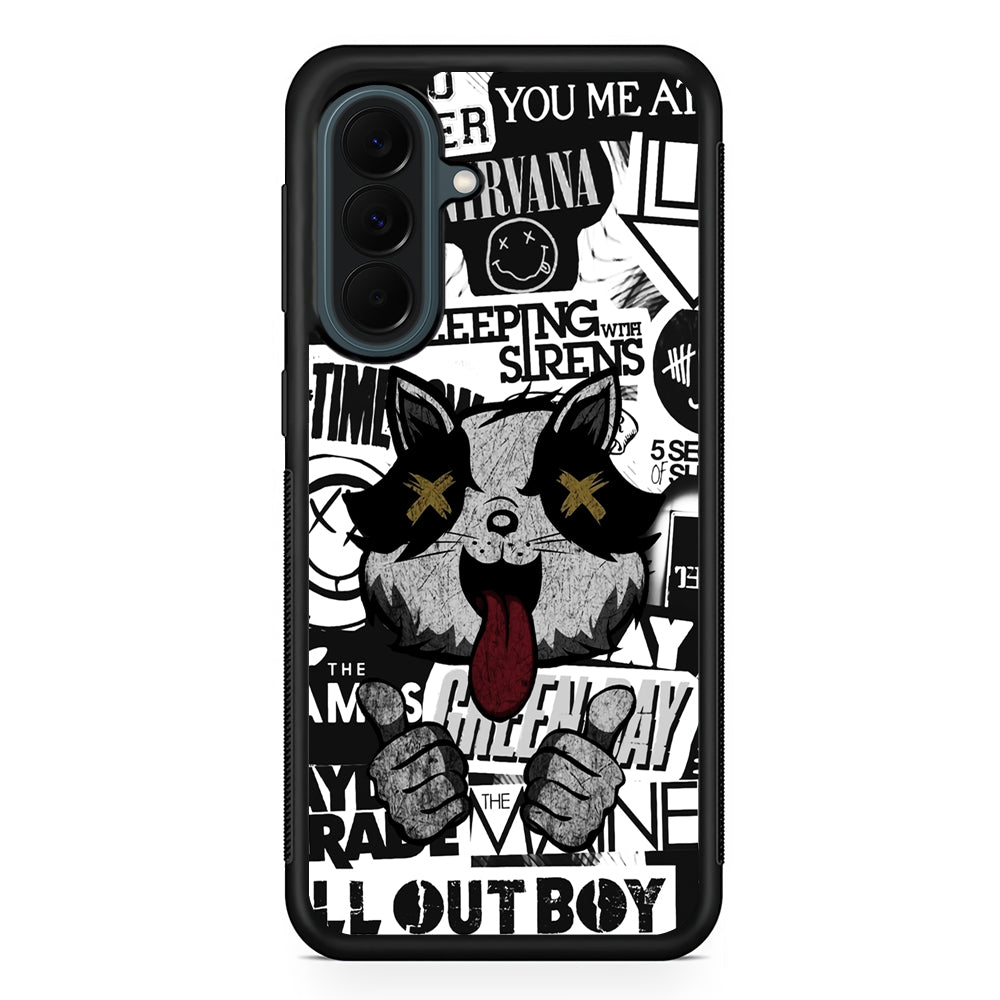 Rock Bands of Playlist Samsung Galaxy A37 Case | Samsung Galaxy A37 Rubber Phone Case