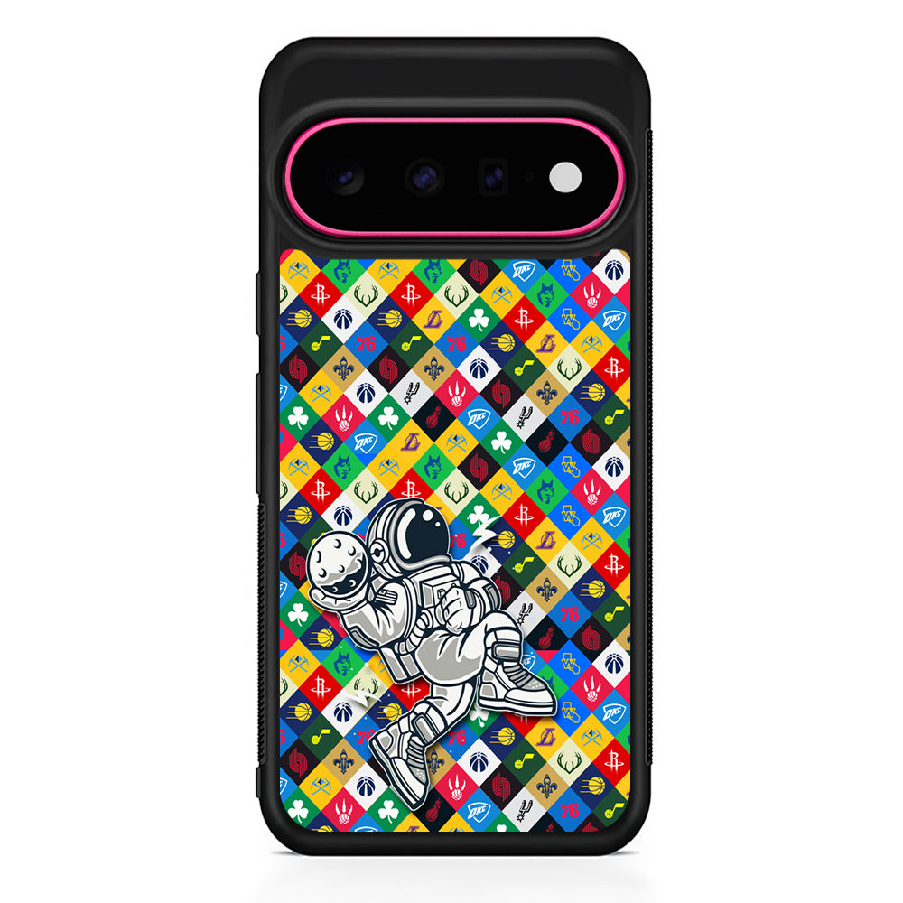 Astronauts Basketball Team Logo Google Pixel 11 Case | Slim Shockproof Cover