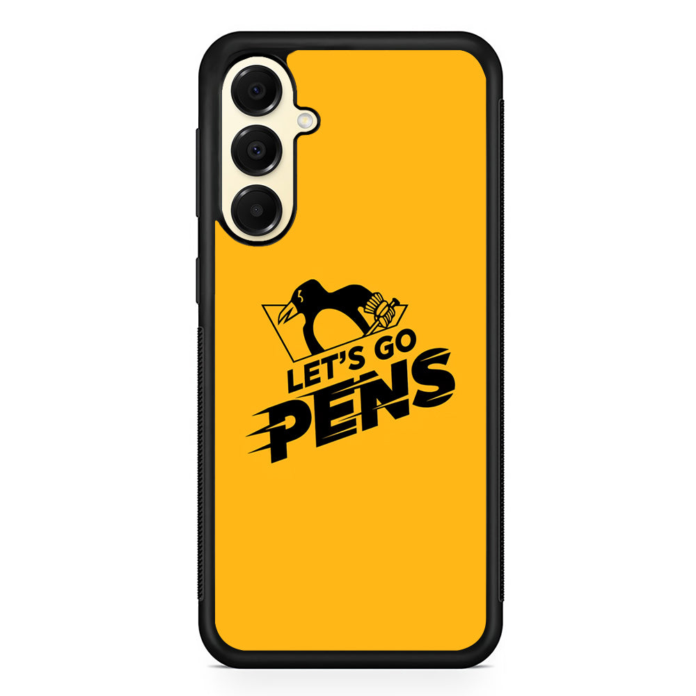 NHL Pittsburgh Penguins Let's Go Samsung Galaxy A16 Case | Slim Rubber Samsung Galaxy A16 Case