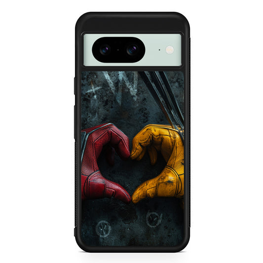Deadpool and Wolverine Symbol of Love Google Pixel 8 Case | Durable Protective Cover for Google Pixel 8