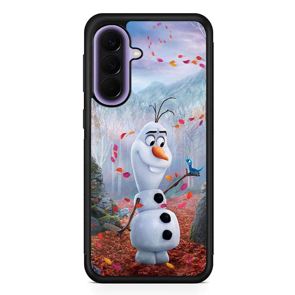 Olaf Frozen in the morning Samsung Galaxy A57 Case | Slim Samsung Galaxy A57 Rubber Case