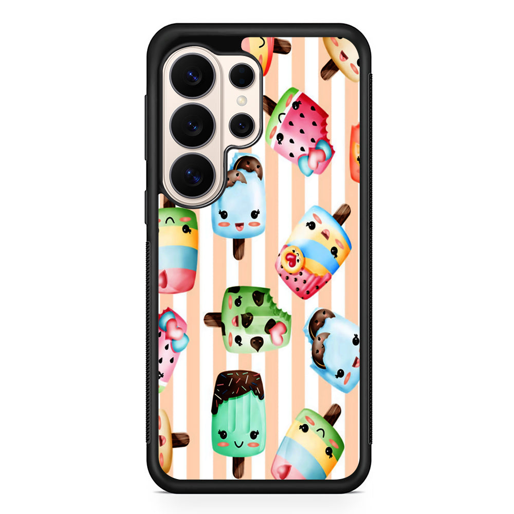 Cute Face Ice Cream Stick Samsung Galaxy S26 Ultra Case | Slim Protective Case for Samsung Galaxy S26 Ultra