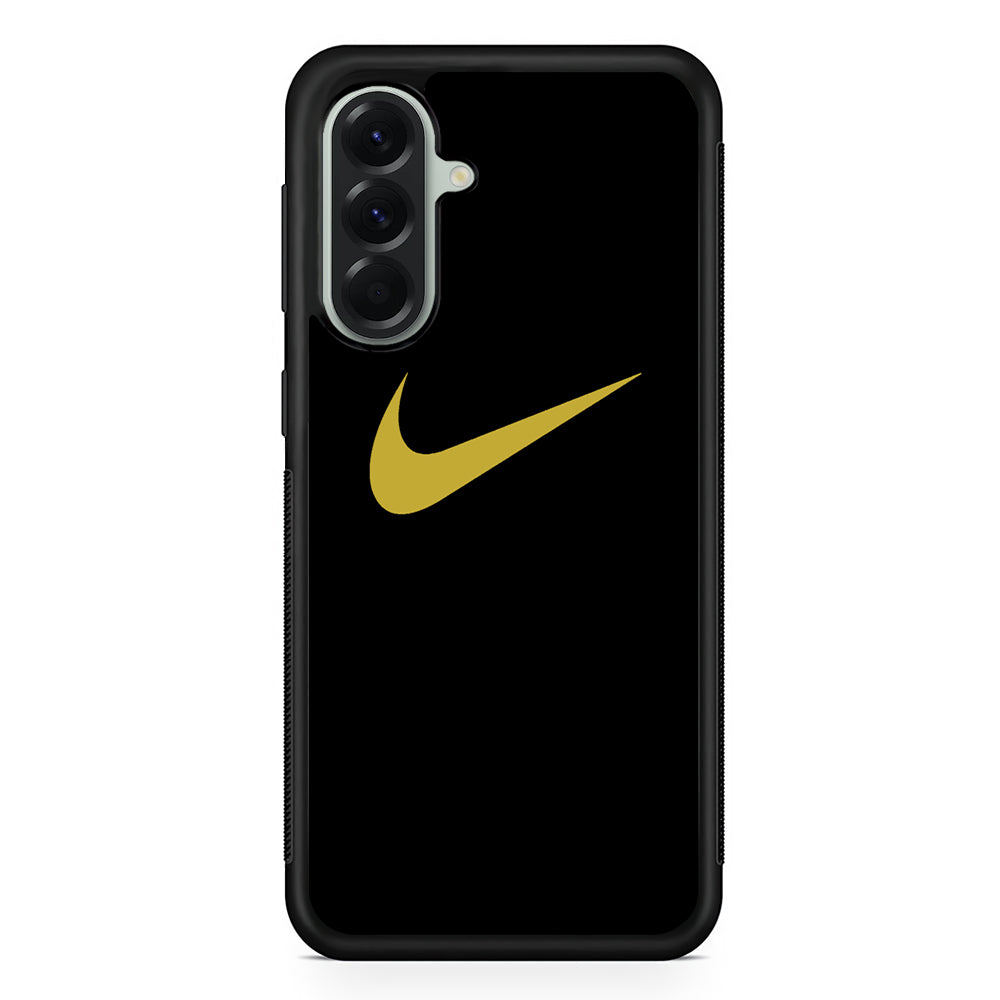 Nike Gold Logo Black Samsung Galaxy A56 Case | Durable Samsung Galaxy A56 Cover