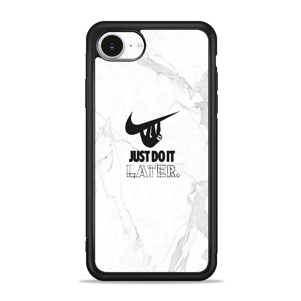 Nike Meme Just Do It Later iPhone 16e Case - Slim Silicone Case