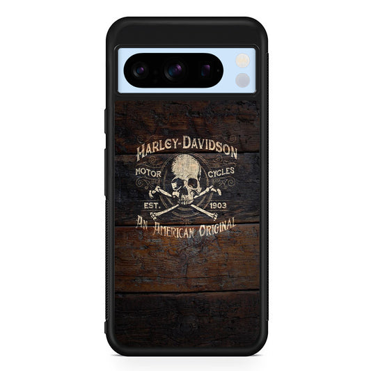 Harley Davidson Skull Logo In Wood Google Pixel 8 Pro Case | Premium Protective Case for Google Pixel 8 Pro