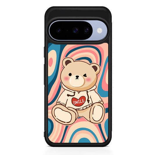 Cute Bear with Hoodie Google Pixel 10 Case | Google Pixel 10 Rubber Protective Case