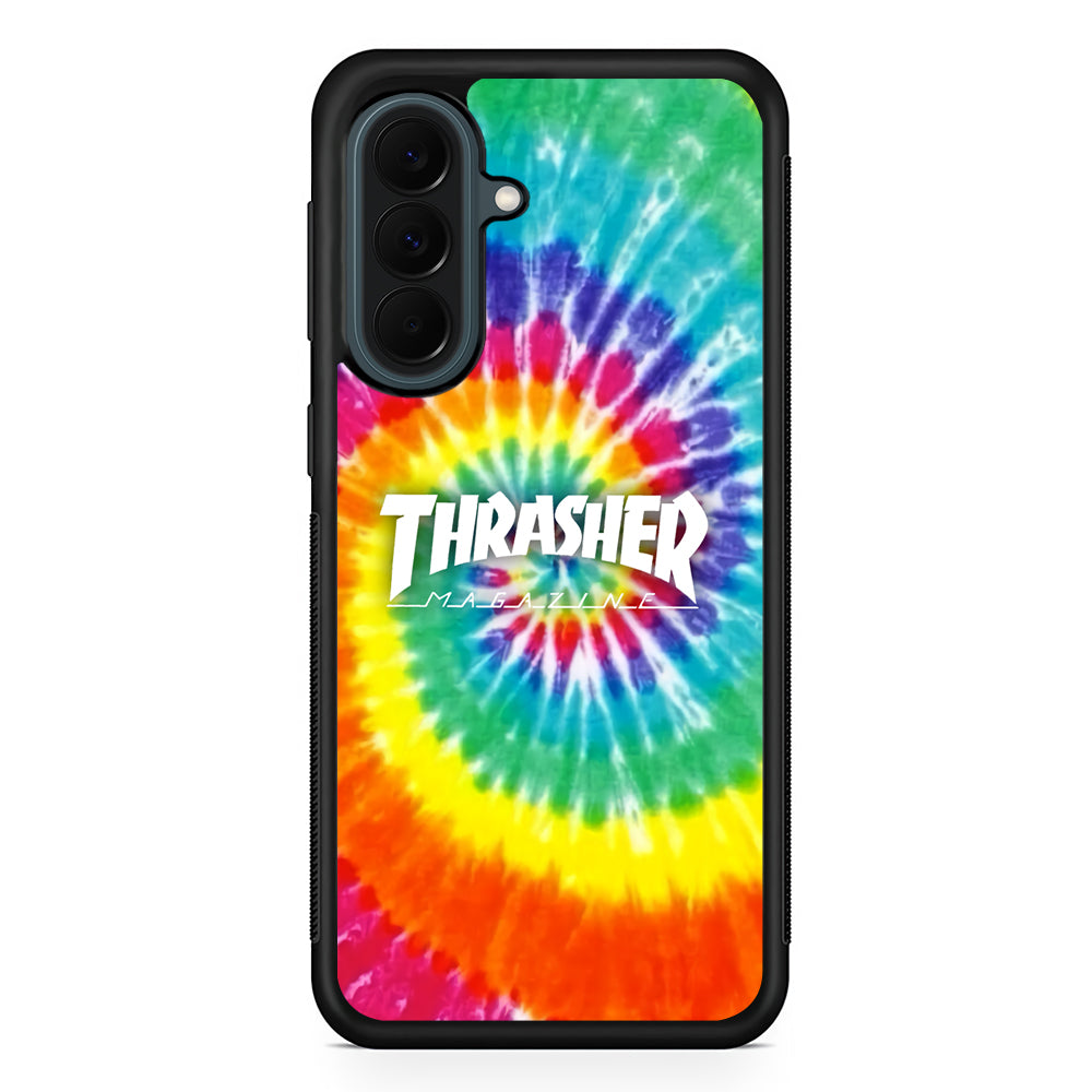 Thrasher Spiral Rainbow Samsung Galaxy A37 Case | Samsung Galaxy A37 Rubber Phone Case