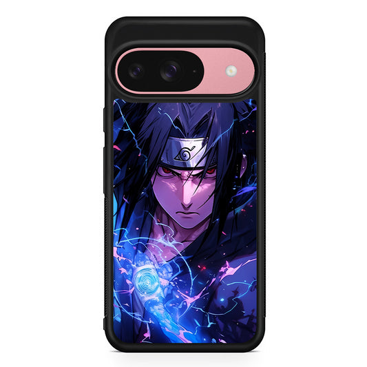 Uchiha Sasuke Serious mode Google Pixel 9 Case | Google Pixel 9 Protective Rubber Case