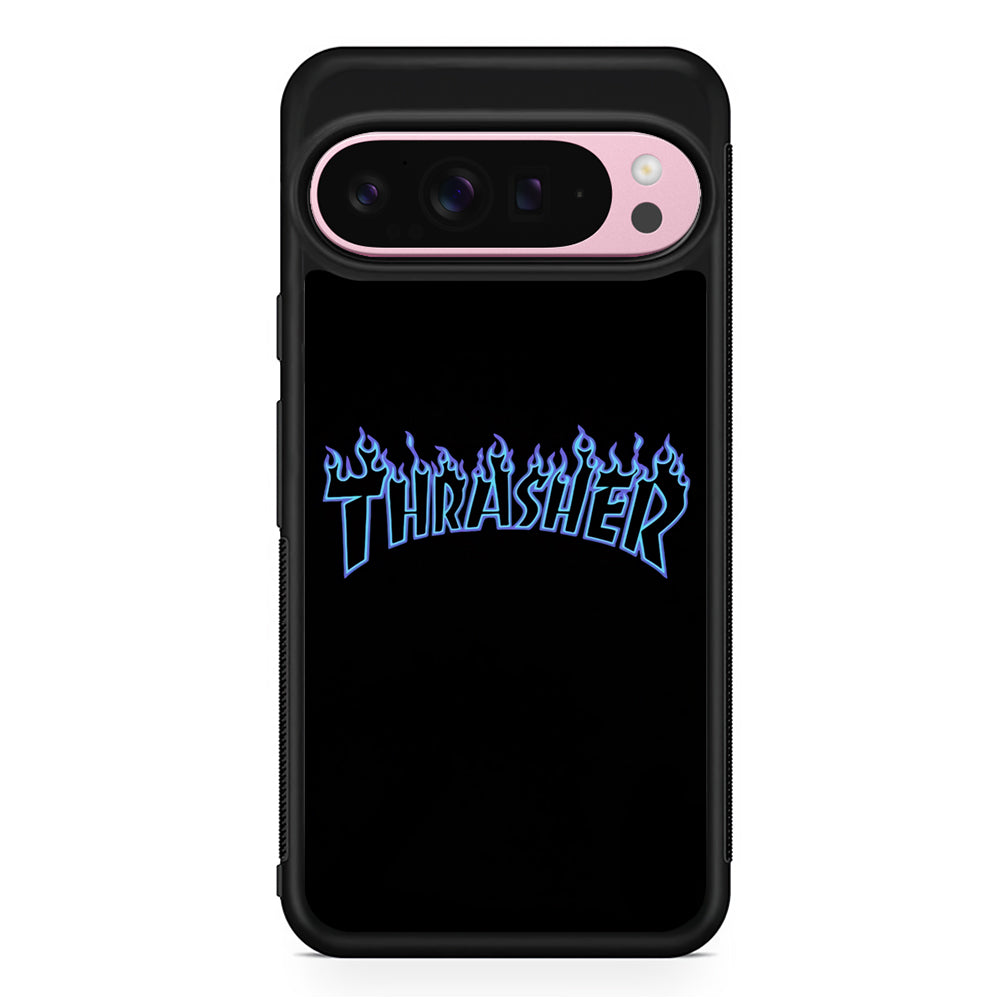 Thrasher Blue Flame Google Pixel 9 Pro XL Case | Protective Cover