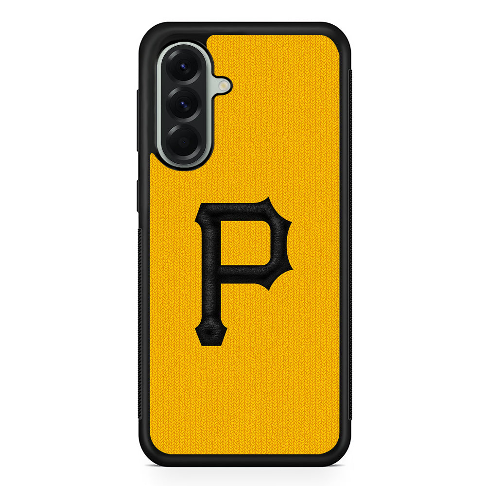 MLB Pittsburgh Pirates Pattern Samsung Galaxy A56 Case | Samsung Galaxy A56 Protective Rubber Case