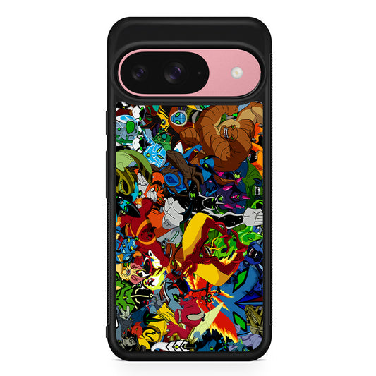 Ben 10 All The Alien Google Pixel 9 Case | Google Pixel 9 Protective Rubber Case