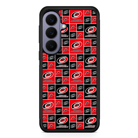 NHL Carolina Hurricanes Pattern Samsung Galaxy S26 Case | Durable Rubber Case for Samsung Galaxy S26