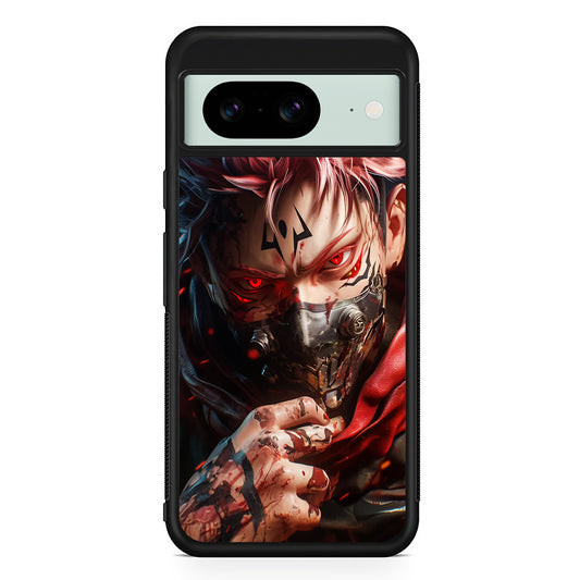 Jujutsu Kaisen Ryomen Sukuna Mask Google Pixel 8 Case | Durable Protective Cover for Google Pixel 8