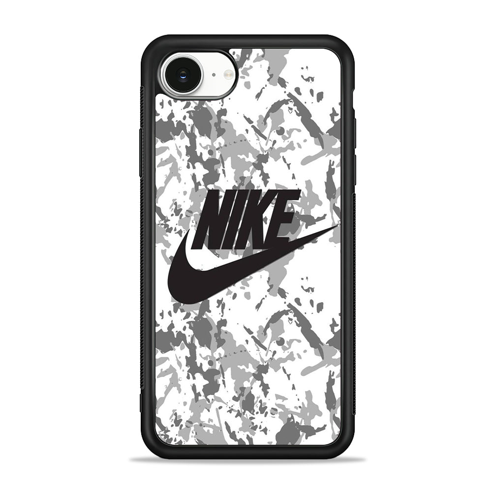 Nike Winter Camo  Logo iPhone 16e Case - Slim Silicone Case