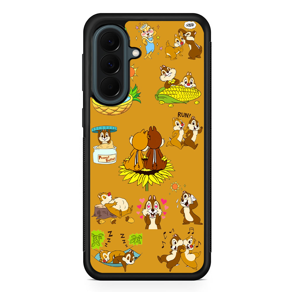 Chip N Dale Daily Activities Samsung Galaxy A37 Case | Samsung Galaxy A37 Rubber Phone Case