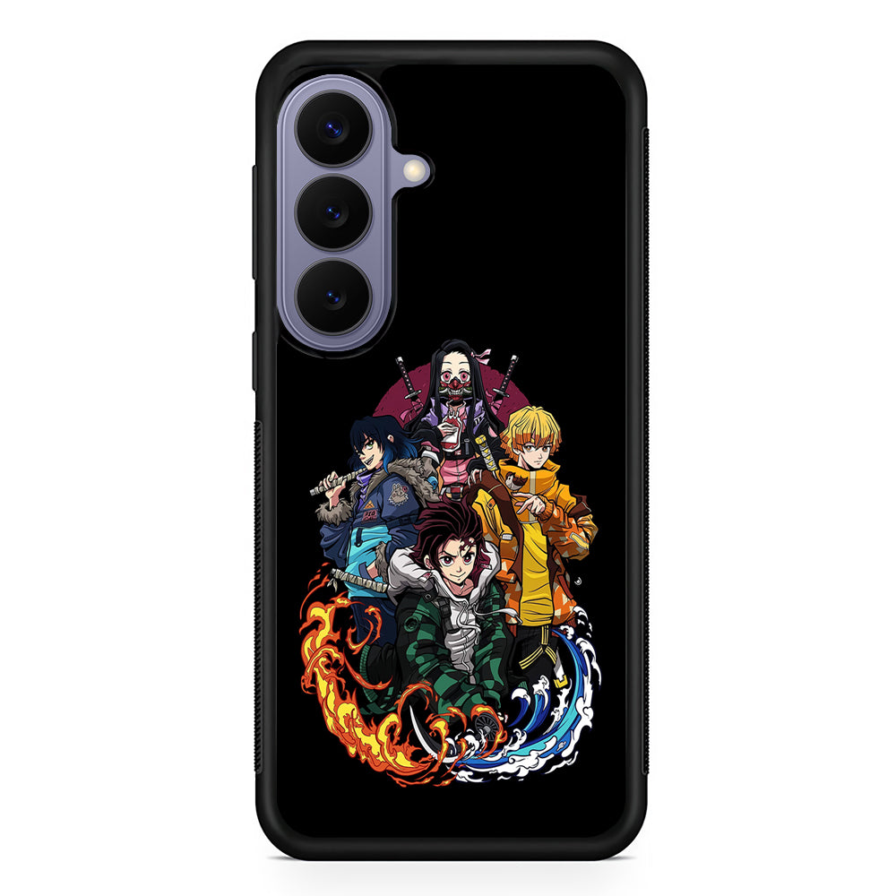 Demon Slayer Hoodie Style Samsung Galaxy S26 Case | Durable Rubber Case for Samsung Galaxy S26