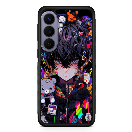 Anime Boy Bear Doll Aesthetic Samsung Galaxy S26 Case | Durable Rubber Case for Samsung Galaxy S26
