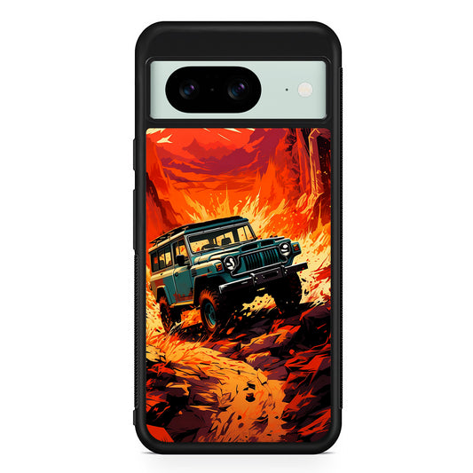 Jeep Offroad Adventure Car Google Pixel 8 Case | Durable Protective Cover for Google Pixel 8