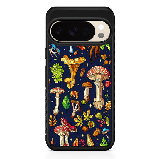 Various Mushrooms Autumn Google Pixel 10 Pro XL Case | Slim Google Pixel 10 Pro XL Protective Case